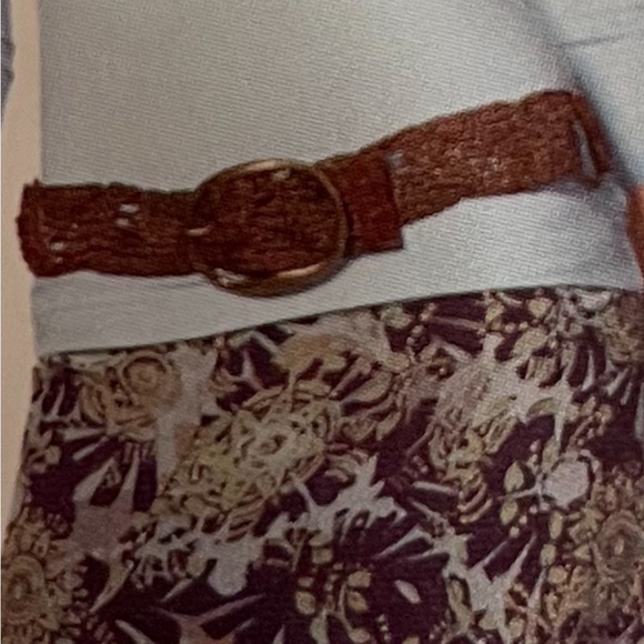 CAbi Brown Leather Woven Belt - Picture 3 of 4
